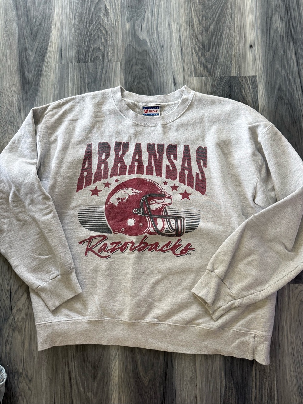 VINTAGE 1990’s Hanes Ultimate Cotton Print Pro Arkansas Razorbacks Crewneck